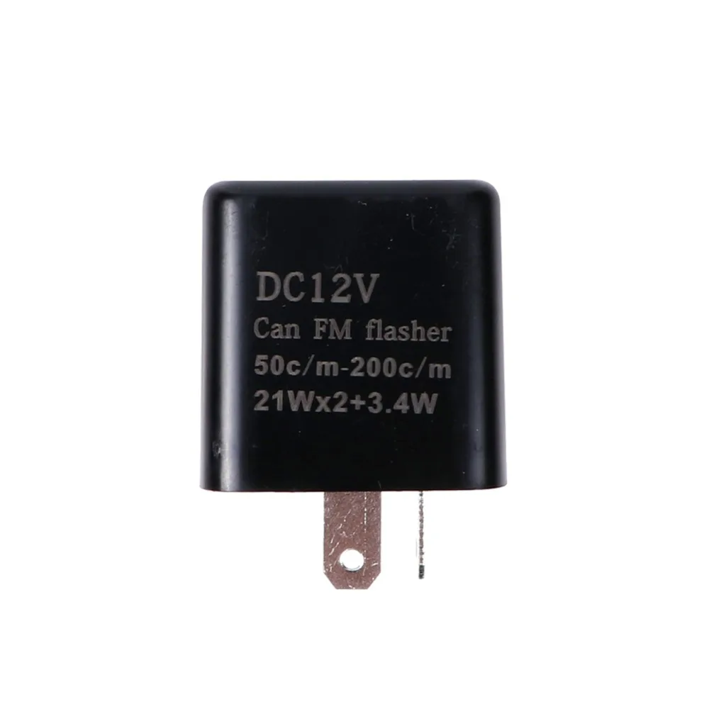 Светодиодный Flasher 12V 2 Pin регулируемое частотное реле индикатор сигнала поворота для мотоцикла исправление