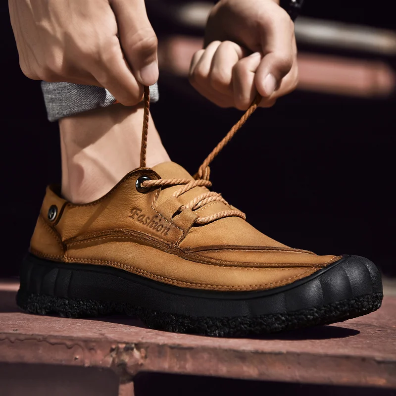 KATESEN/Мужская обувь из натуральной кожи модная повседневная для мужчин ручной