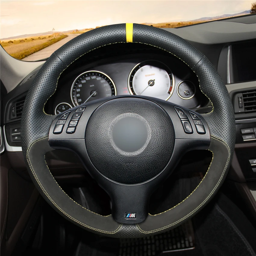 Черный замшевый чехол MEWANT из натуральной кожи для BMW E46 E39 330i 540i 525i 530i 330Ci M3 2001-2003