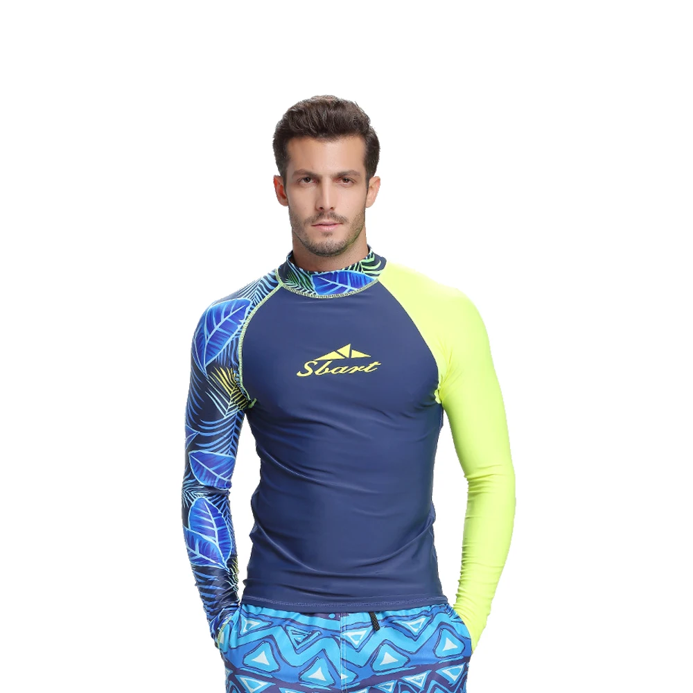 

Guard Shirt Surfing Protection Rashguard Bodysuit Plus Size Swimsuit Men Long Sleeve Swim Two- Piece 2020