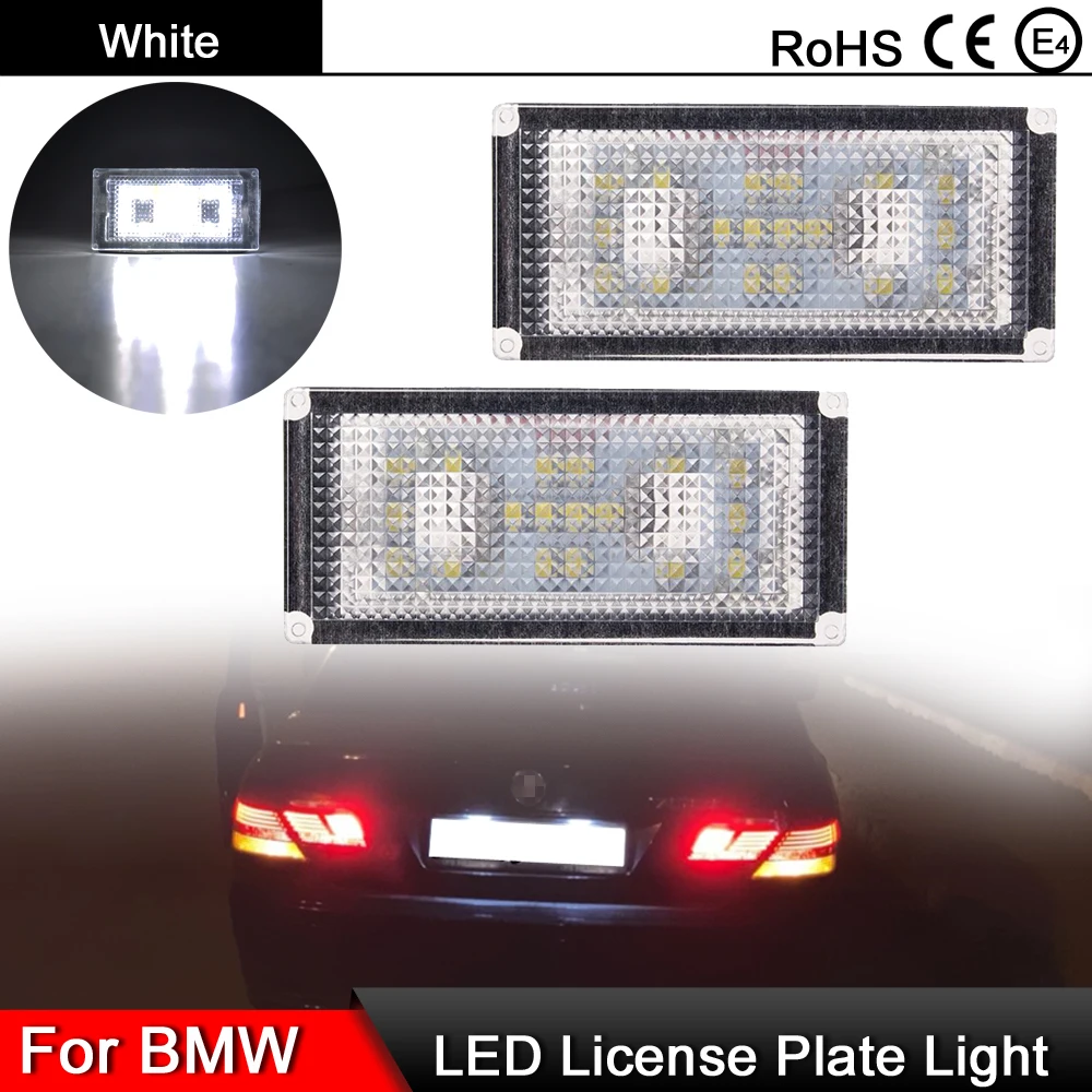 

1 Pair For BMW 7-Series E65 E66 730i 735i 740i 740d 745i 750i 2006-2008 White LED License Plate Light Number Plate Lamp