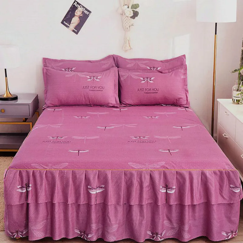 

Корейская версия, искусственное домашнее текстильное постельное белье, кружево, 3 шт./компл. (1 кроватка + 2 наволочки), постельное белье разме...