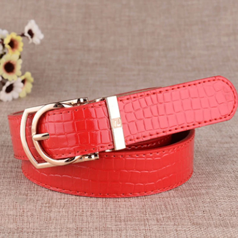 Women Simple Belt For Jeans Dress Fashion Square Buckle High Quality Solid Color Female Slim Decoration |
