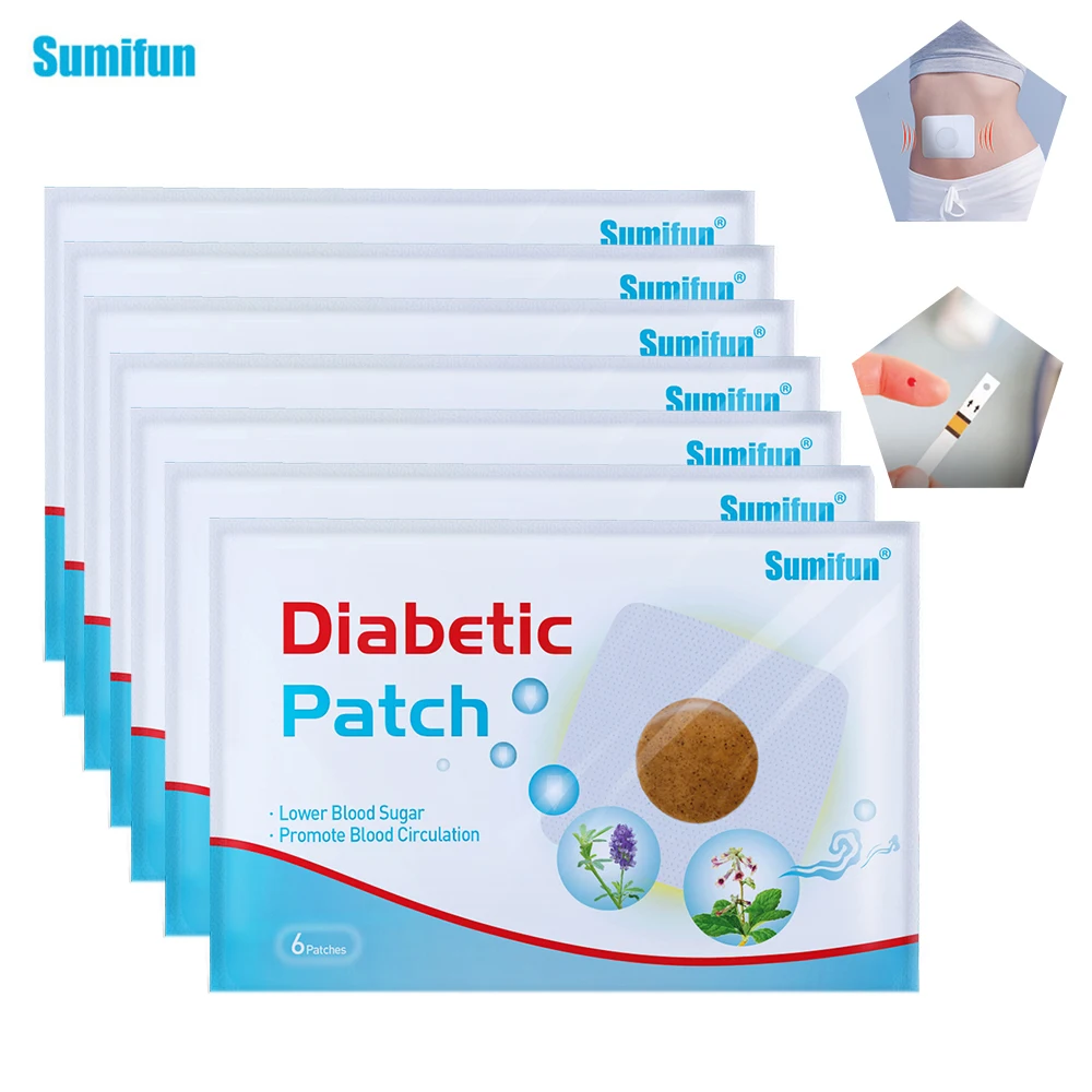 

120pcs=20bags Chinese Herbal Diabetic Patch Stabilizes Blood Sugar Level Lower Glucose Sugar Balance Medical Plaster Health Care