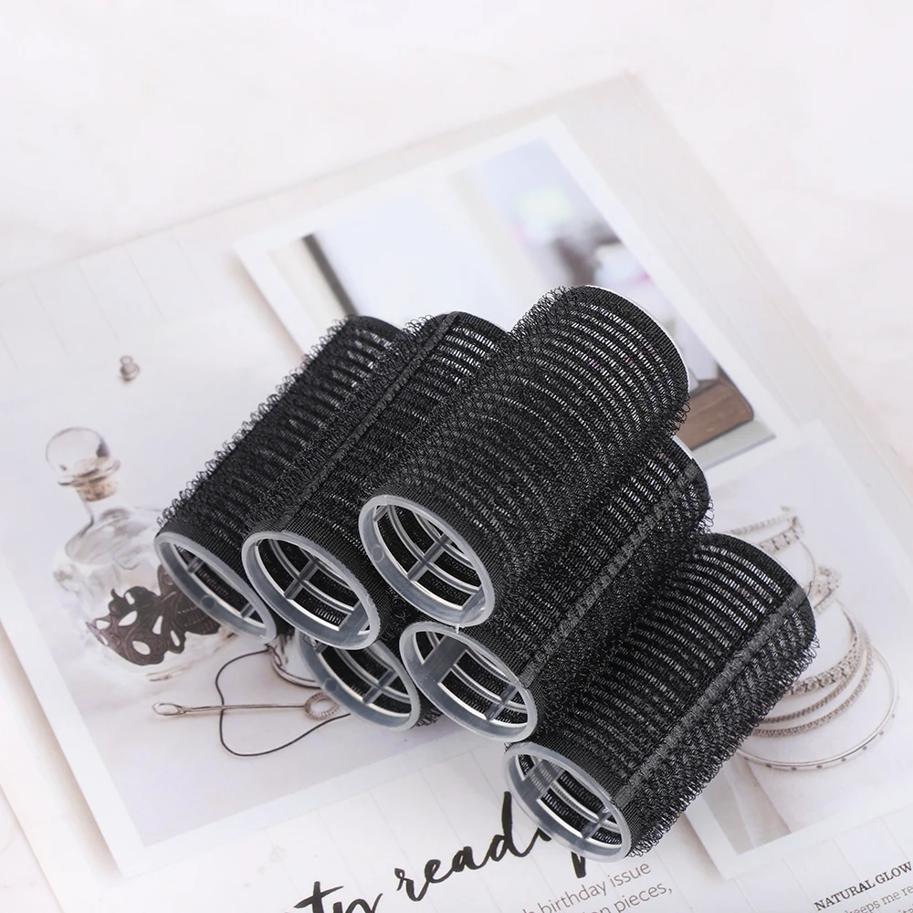 Черные бигуди для парикмахерских многоразмерные самоклеящиеся