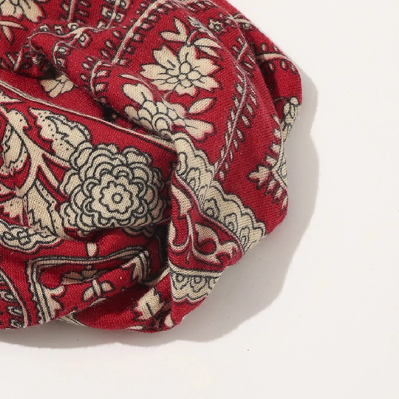 Женский Классический обруч для волос с цветочным принтом винтажный широкий