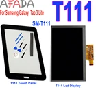 ЖК-дисплей 7 дюймов для Samsung GALAXY Tab 3 Lite T111 SM-T111, переднее стекло, сенсорный экран, дигитайзер, замена, с бесплатными инструментами + лентой