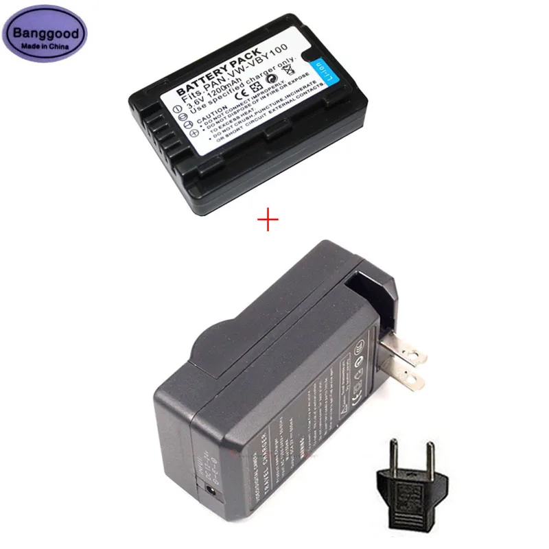 3 6 V 1200 мА/ч VW VBY100 VWVBY100 Камера видеокамера Батарея + AC Зарядное устройство для