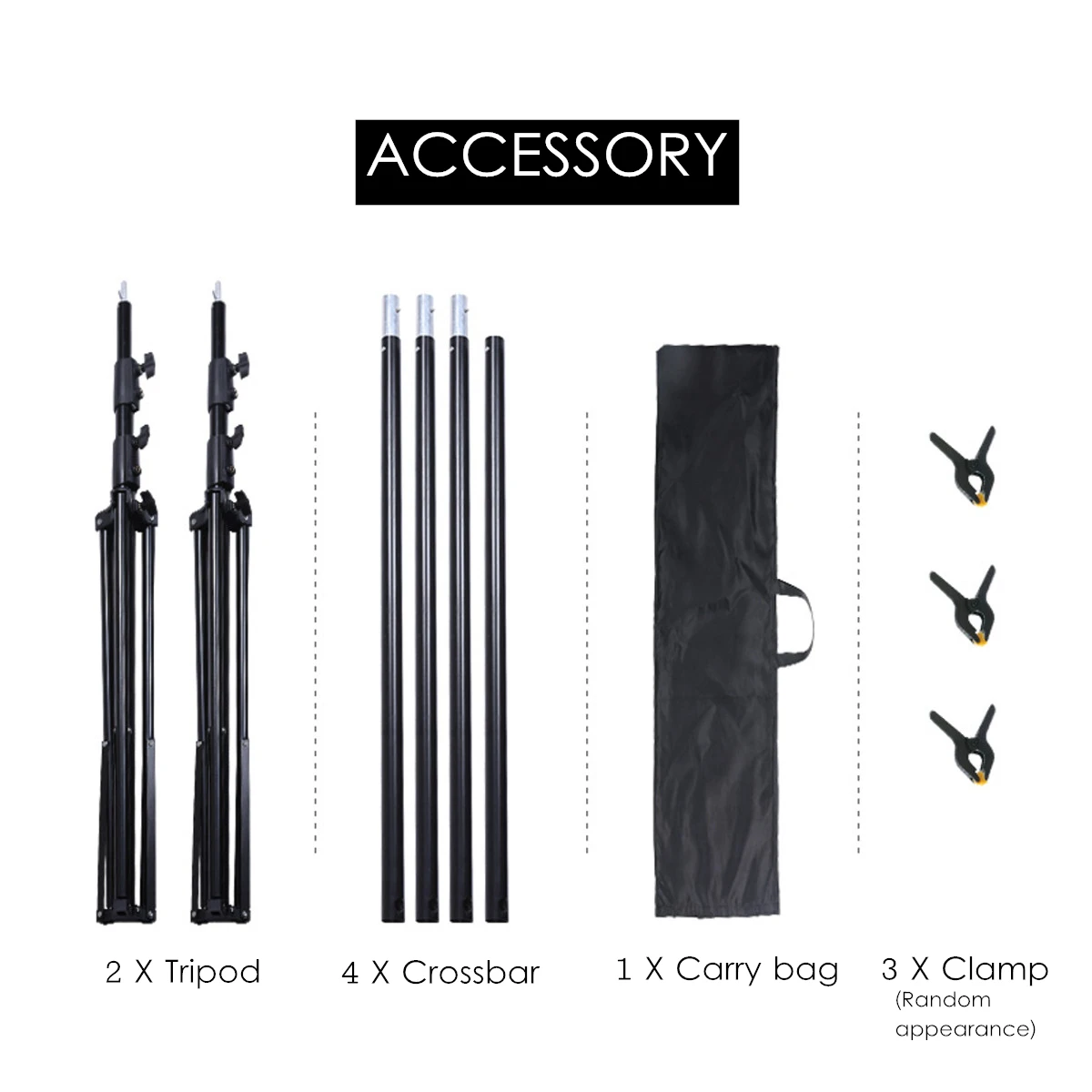 

3 Color Screen Background Stand Kit Photography Green Screen Chromakey Backdrops Support Studio Backdrop Set With With Carry Bag