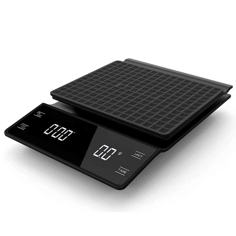 

Ручной капельного Кофе весы 0,1G/3 кг точность датчика Кухня Еда весы с таймером включают в себя Водонепроницаемый Силиконовая накладка