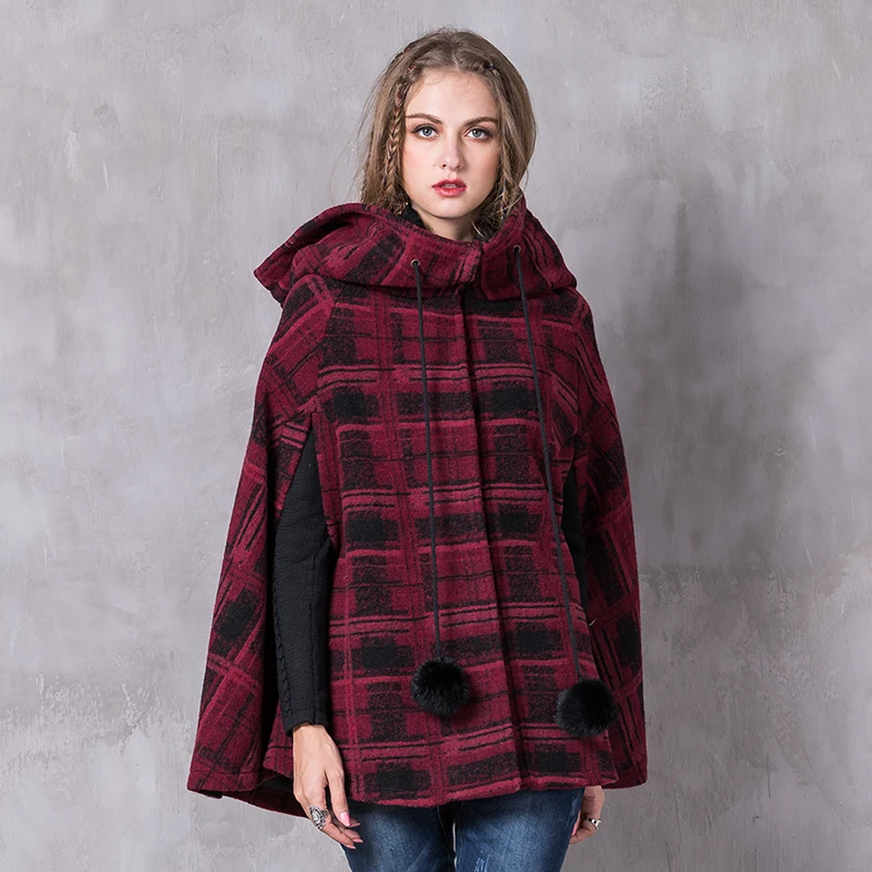 Шерстяное И отбеленная шерсть Женское шерстяное пальто обычная клетчатая куртка