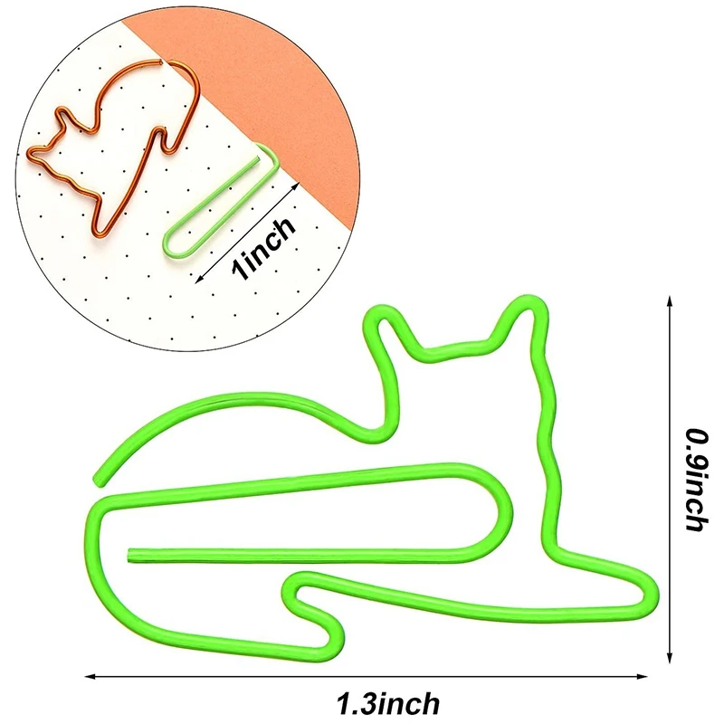 120 шт. в форме кошки бумажные зажимы закладки милые животные планировщик