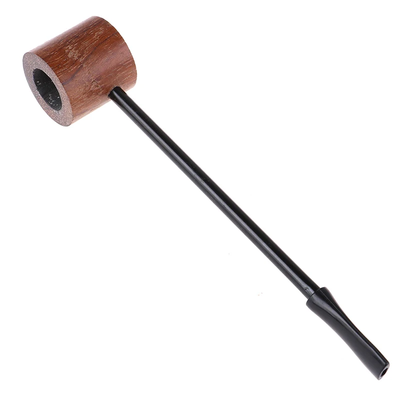 

Portable Smoking Pipe Herb Tobacco Pipes Grinder Smoke Ebony Wood Pipe Smoking Pipes Gifts