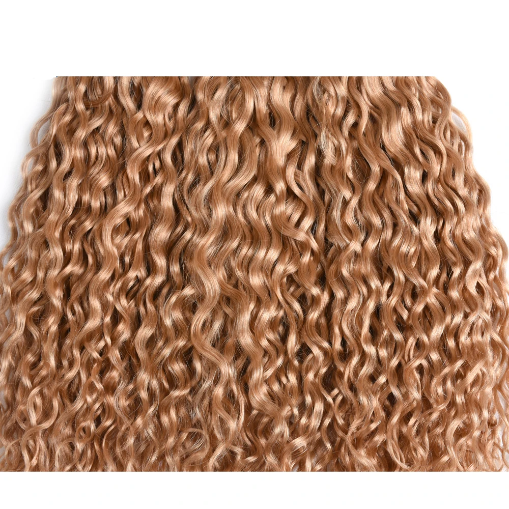 

27# Pre-colored Human Hair Bundles Water Wave Human Hair Extensions Brazilian Hair Weave Bundles Machine Double Weft Remy