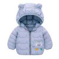 baywell winter kids warm coat baby boy cartoon eear hooded jacket coats toddler girl zipper overcoat children ski outerwear 1 6t