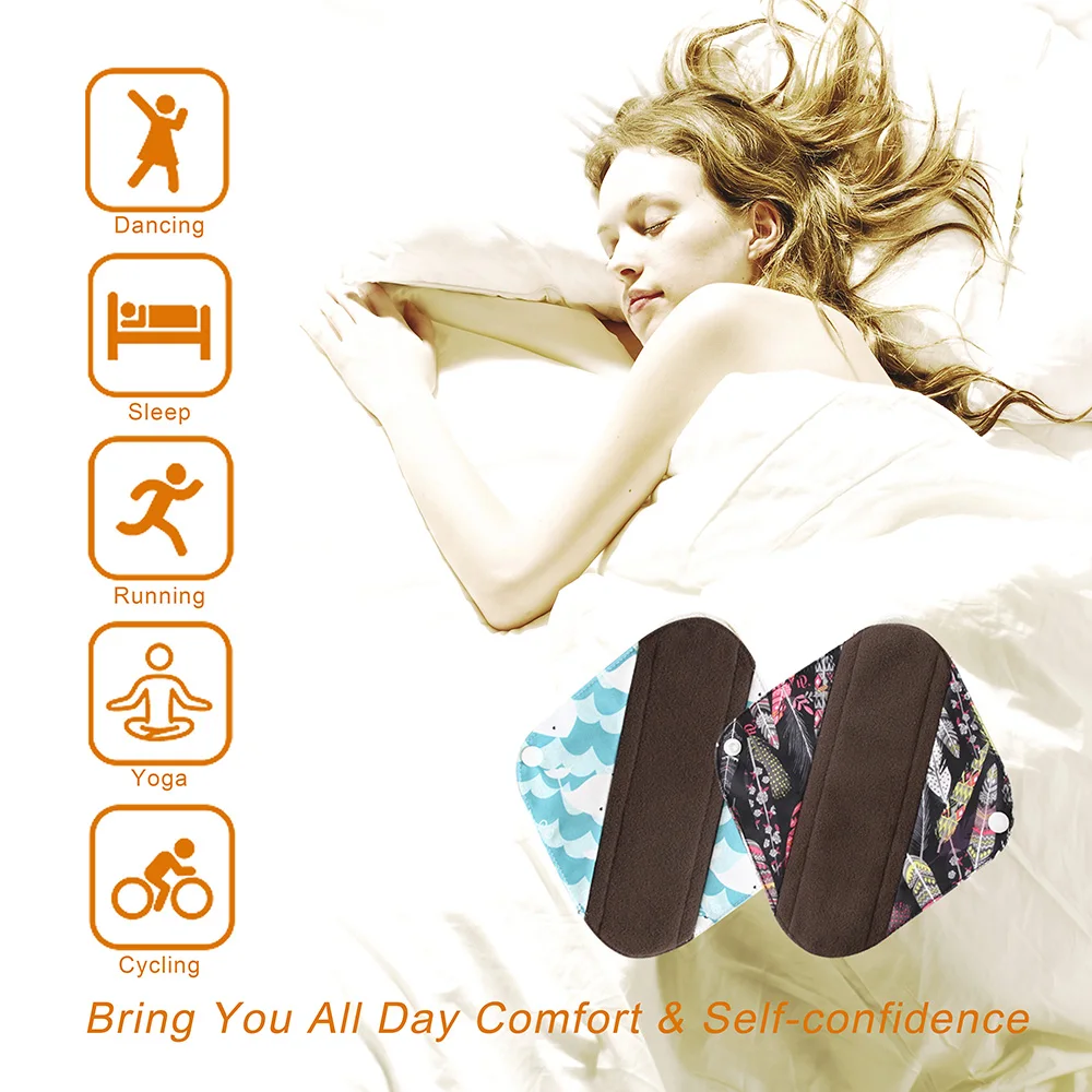 1 шт. женские менструальные прокладки моющийся санитарный салфетка абсорбент