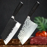 forged butcher cleaver kitchen knife high carbon stainless steel chef knife meat knife hunting knife cuchillos de cocina