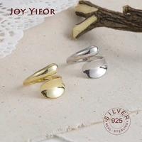 925 sterling silver fresh sweet gold color irregular temperament personality fashion female trendy resizable opening rings