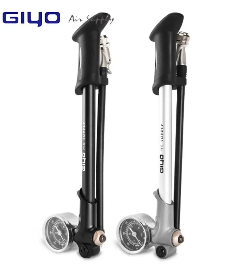 Купи GIYO Pump 300psi High-pressure Bike Air Shock Pump For Fork & Rear Suspension Cycling Bicycle Pump Mountain Bike Pump With Gauge за 1,552 рублей в магазине AliExpress
