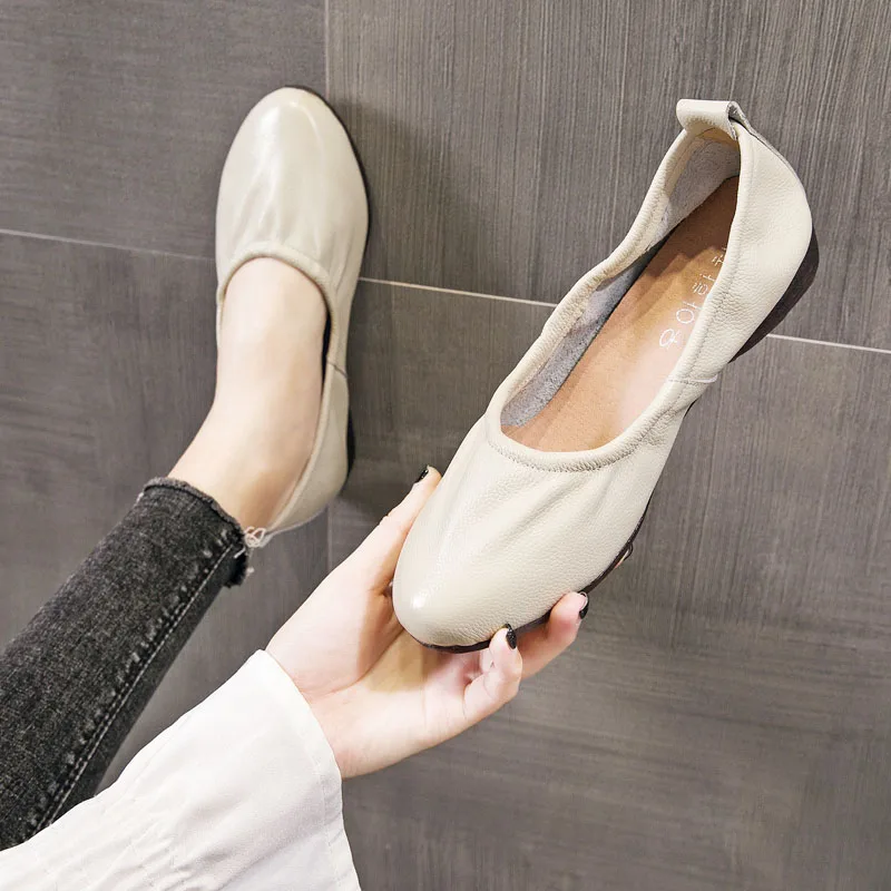 Модные женские туфли на плоской подошве DRKANOL новые весенние неглубокие балетки