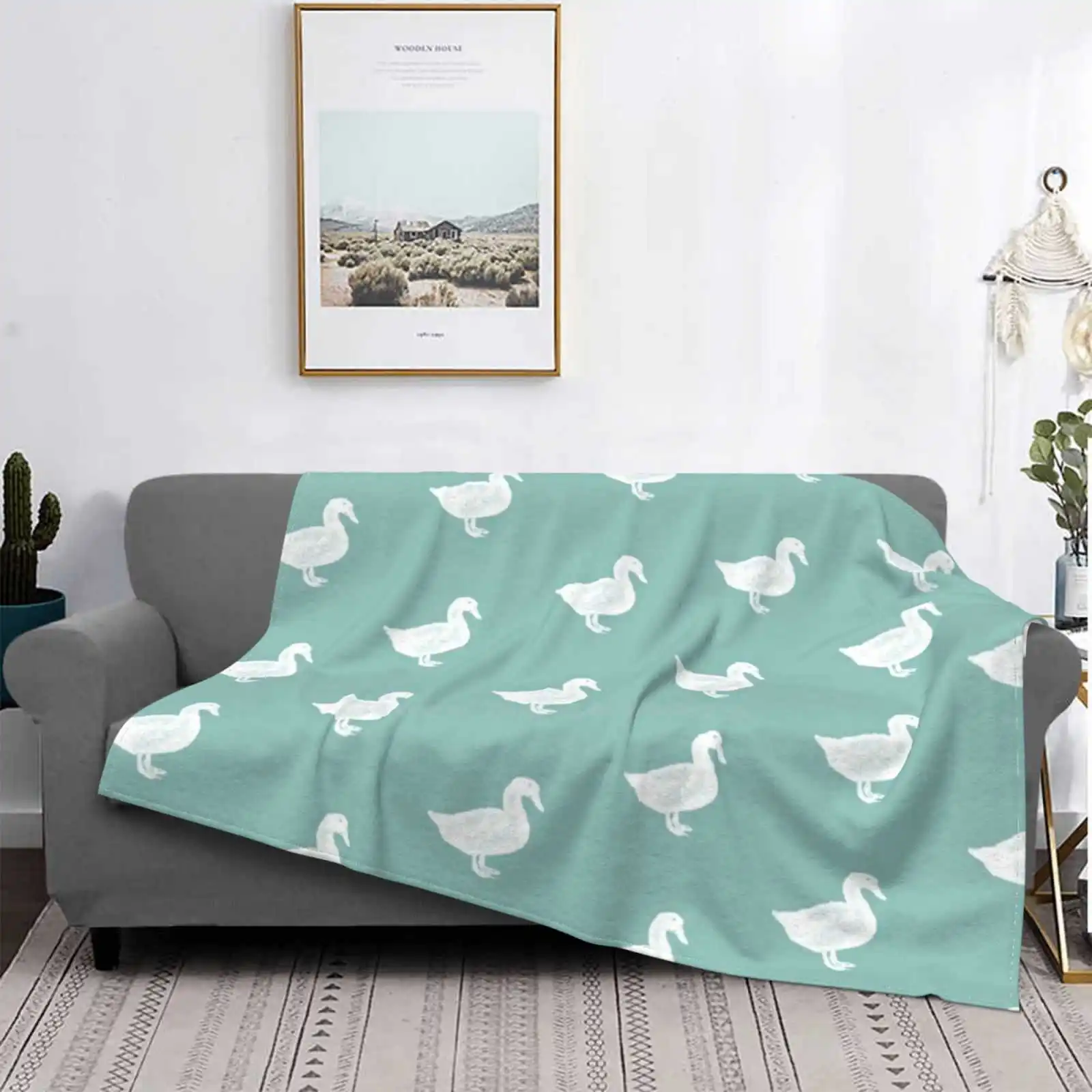 

Duck Silhouette Super Warm Soft Blankets Throw On Sofa/Bed/Travel Duck Duckling Goose Geese Fowl Bird Silhouette Shadow Animal