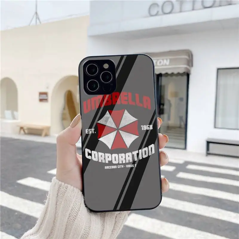 

Umbrella Corporation Electronic Game Phone Case For Iphone 6 6s 7 8 Plus XR X XS XSmax 11 12 Pro Mini Max Tempered Glass
