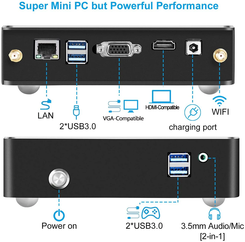 8 ГБ ОЗУ 256 SSD Intel Core i7 3770 i5 3470 i3 2120 Мини ПК Win10 двухдиапазонный WiFi Gigabit Ethernet VGA HDMI