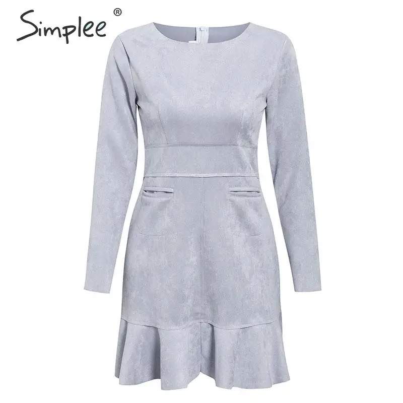 Simplee Элегантное платье с оборками для женщин Вечернее из миди кожи большой размер