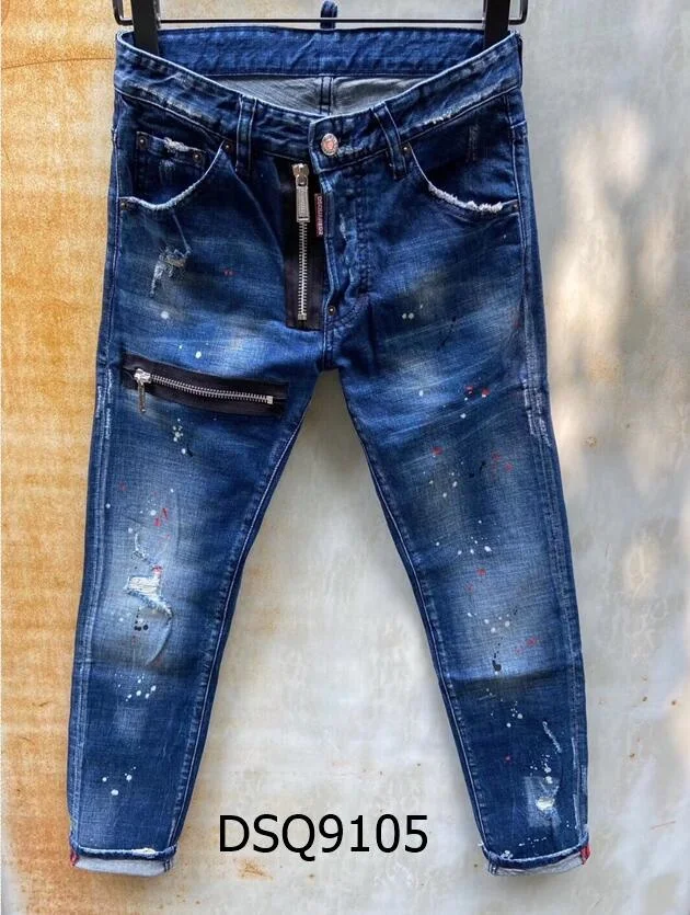 

Брендовые классические, Аутентичные, DSQUARED2, ретро, итальянские, женские/мужские джинсы, локомотивы, джинсы для бега, DSQ9105