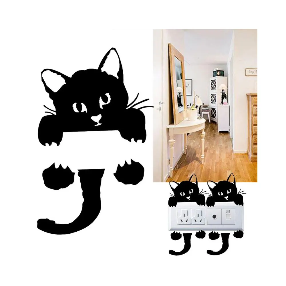 2 набора переключатель наклейка милый мультфильм для виниловых стен украшения