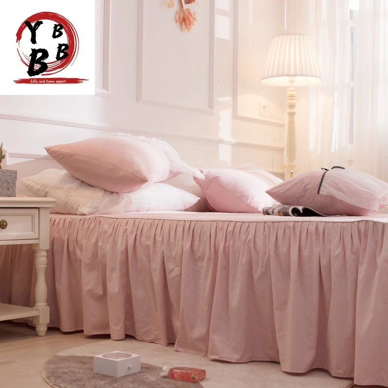 

New Cotton lace Bedding Set pink Duvet Cover Set Bed Linen Tassels Luxury princess bed skirt twin queen king wedding bedclothes