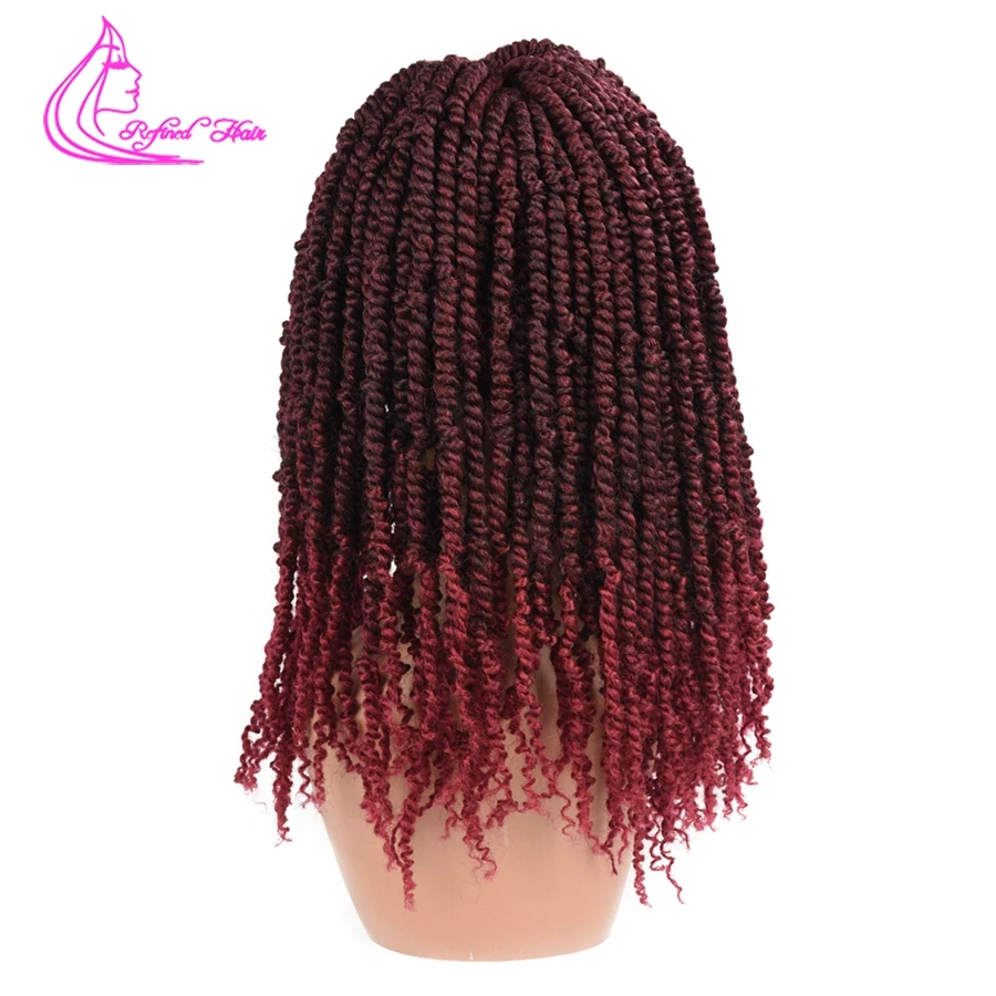 Утонченные Пружинные крученые синтетические волосы для вязания крючком длиной 18