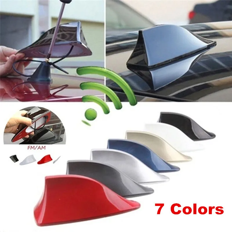 

Universal Shark Fin Roof Car Antenna Radio FM/AM Decor Signal Aerial Exterior