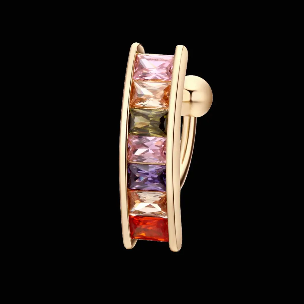 Простой цельный циркониевый пупок подарок Preresent кристалл сексуальные женские