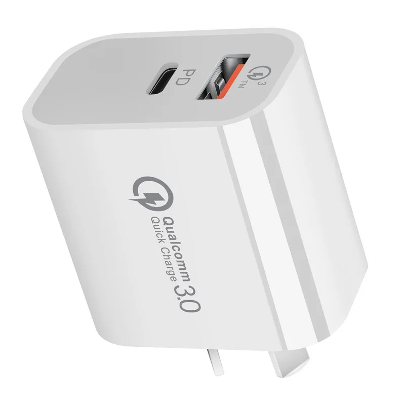 

Hongmeng PD 20W Fast Charging Head Type-C + USB Dual port USB Charger For IPhone Xiaomi Charger portable
