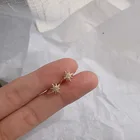 Серьги-клипсы женские, с кристаллами, со звездой