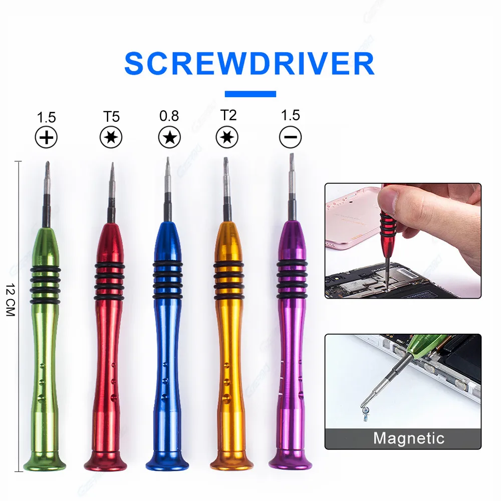 

With Storage Bag 18pcs Professional Repair Tools Mobile Phones Opening LCD Screen Pliers Pry Bar Screwdrivers Repair Tools Kits