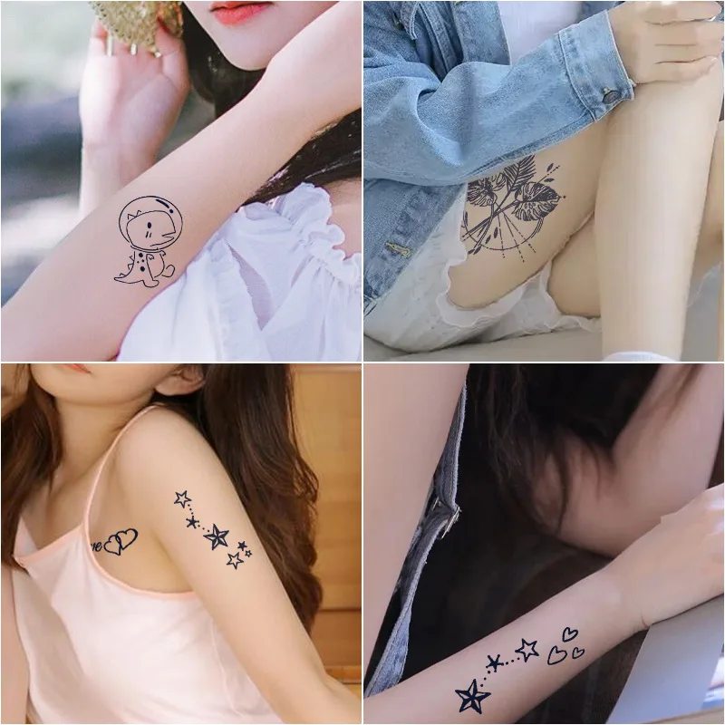 

Juice Lasting Ink Tattoo Star Totem Letter Cat Animal Body Art Waterproof Temporary Tattoo Sticker