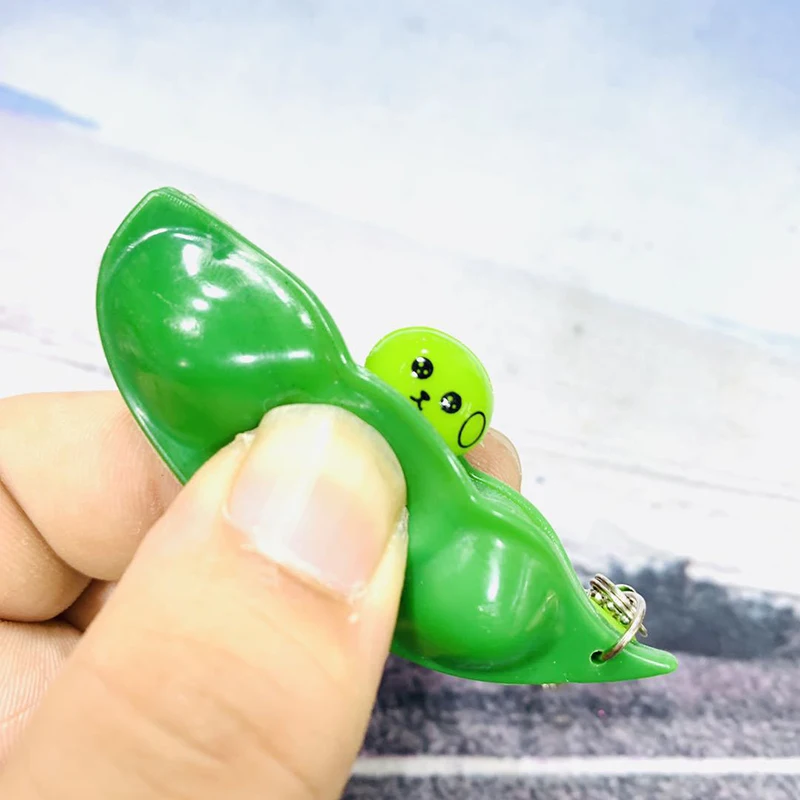 Squeeze Edamame Bean Pea игрушки гаджеты взрослые Reliever сжимаемая игрушка Зеленый горошек