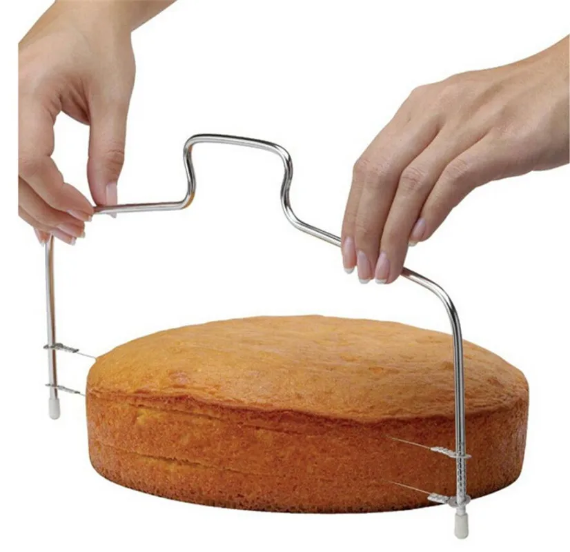 1pc Double Line Adjustable Stainless Steel Cake Cut Slicer Device Decorating Mold DIY Bakeware Kitchen Cooking Tool | Дом и сад