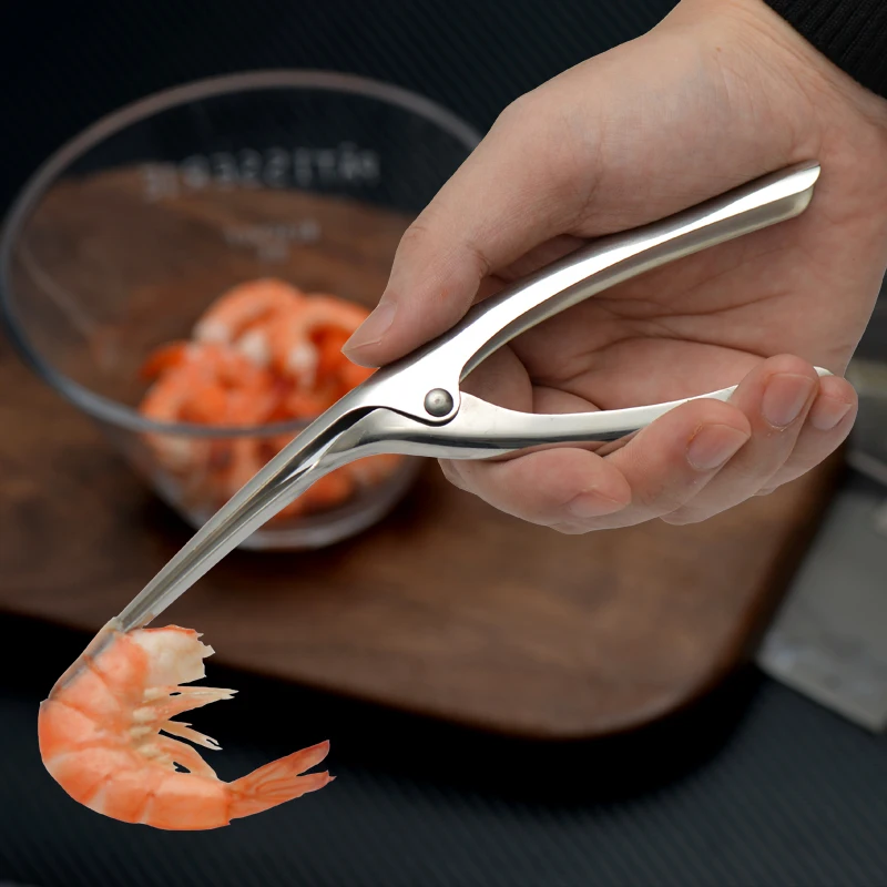 

Stainless Steel Prawn Peeler Shrimp Peel Device Creative Kitchen Tools Gadgets Cooking Seafood Kitchen Tools