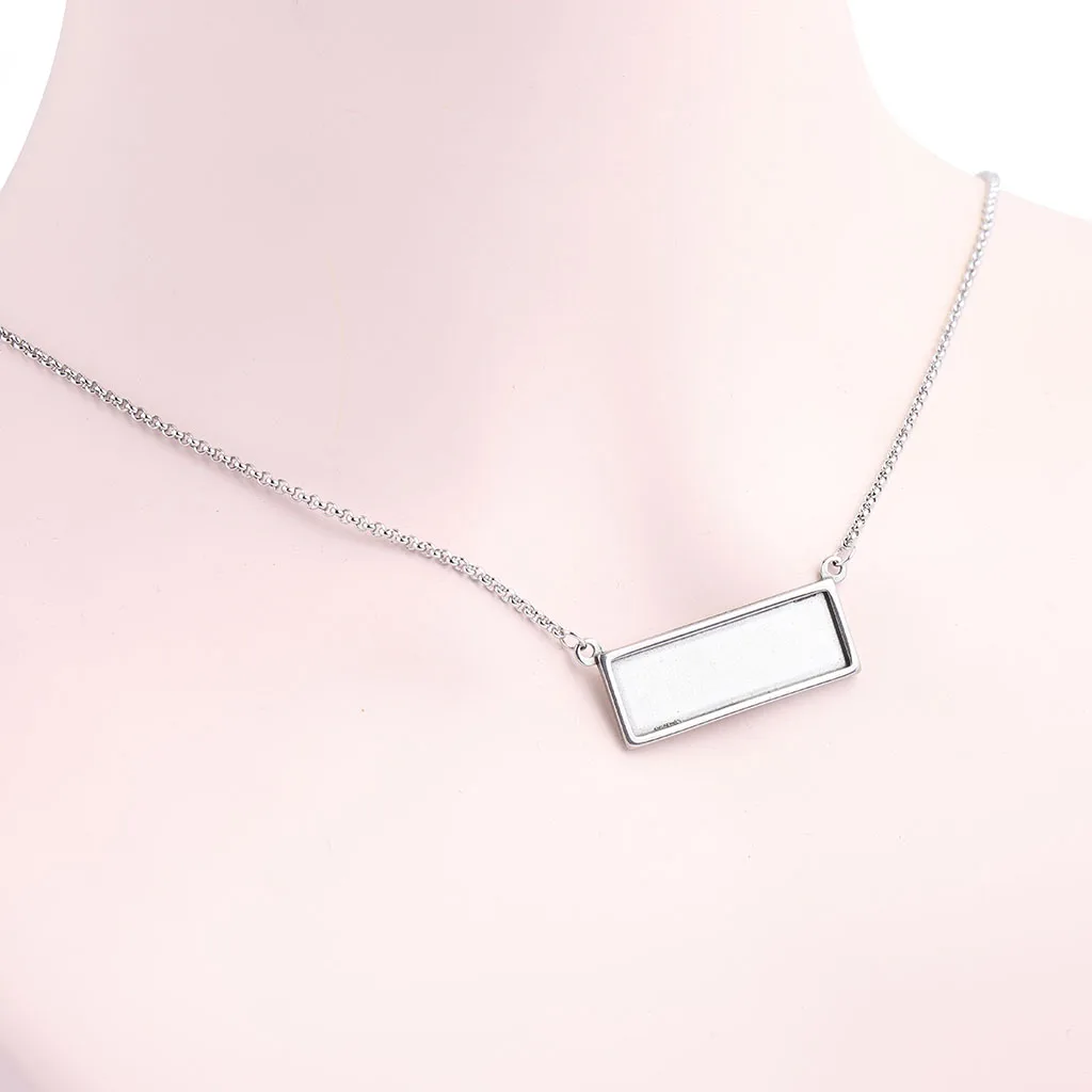 Onwear 5 шт. 56 см длина подходит 10x30 мм прямоугольник кабошон основа Подвески