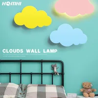 Homhi Cloud Child Loft Bed Head Wall Light Fixture Deco Children's Room Nursery Design Lighting Lamps Bedroom Corridor Sconce