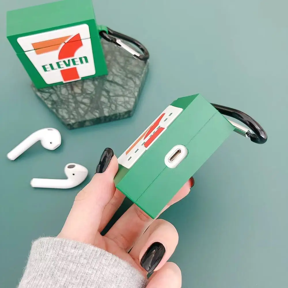 Симпатичные 7 Eleven классические наушники зарядный чехол для AirPods 1 2 беспроводные