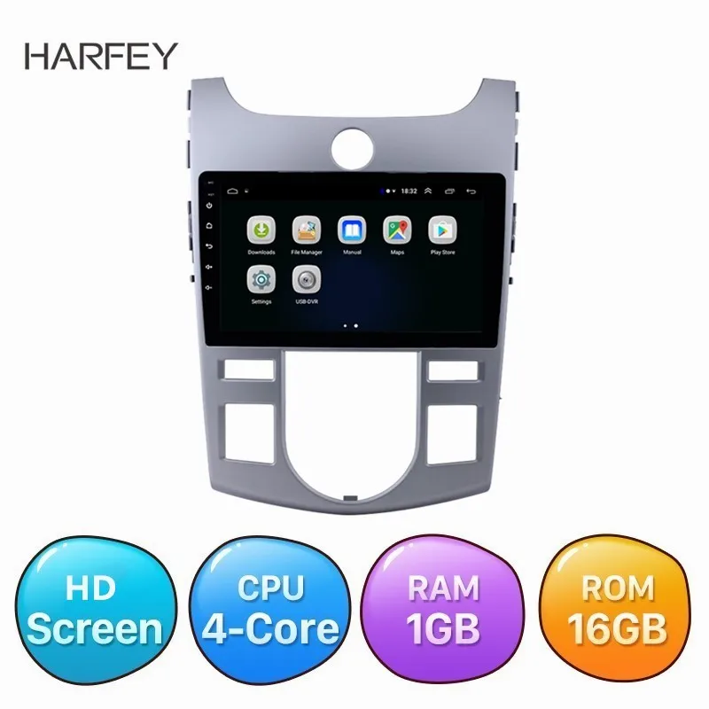 Автомагнитола Harfey 2Din 9 дюймов мультимедийный плеер с GPS для KIA Forte(AT) 2008-2012 Android 8 1