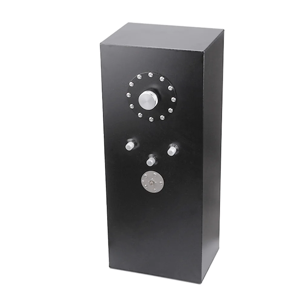 

50-литровый разъем AN8, автомобильный контейнер для топливного бака с датчиком крышки, черный, серебристый, алюминиевый, универсальный OCC031 для тюнинга автомобиля