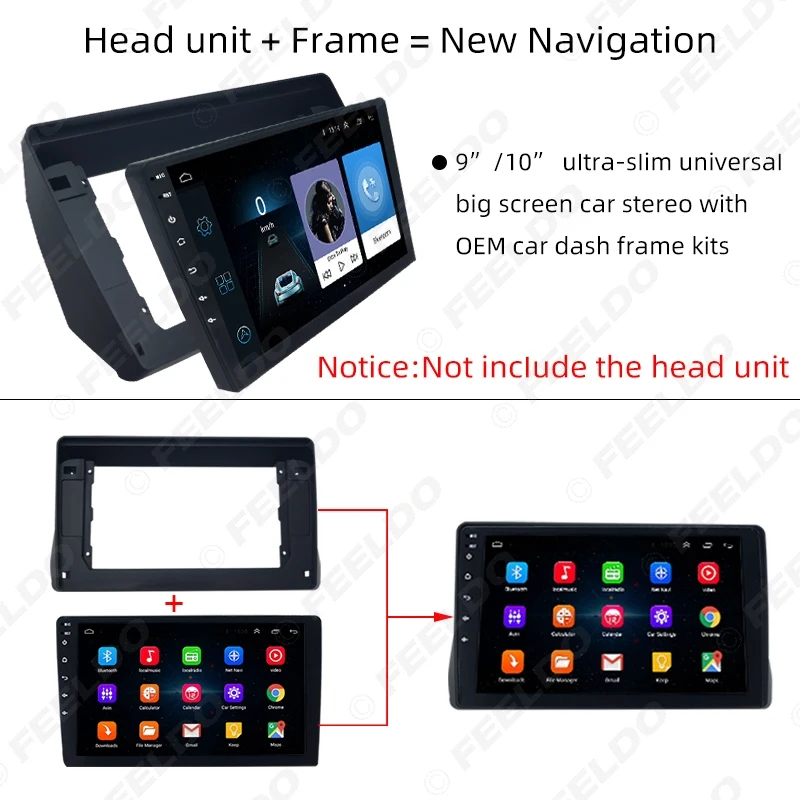 Рамка для автомобиля FEELDO адаптер CD/DVD/GPS навигатора Honda Civic 12-15 9 дюймов | Автомобили