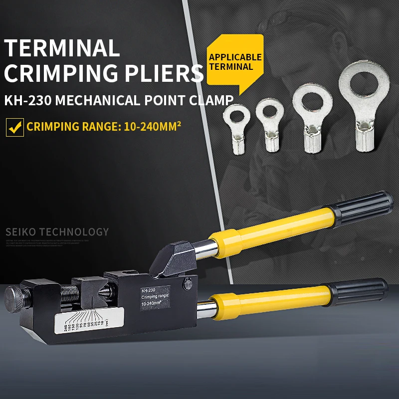 10-240mm Mechanical Point Crimping Tools KH-230 Terminal Copper And Aluminum Cold Terminal Crimping Tool Crimping Terminal Tools
