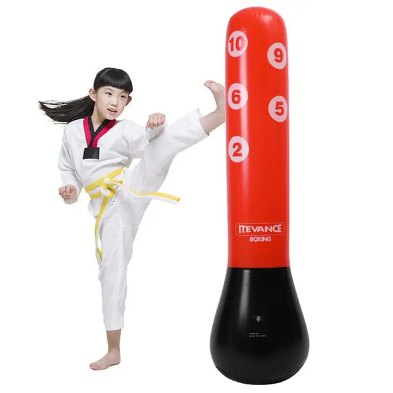 Вертикальный надувной боксерский мешок из пвх утолщенный столб бойцовский
