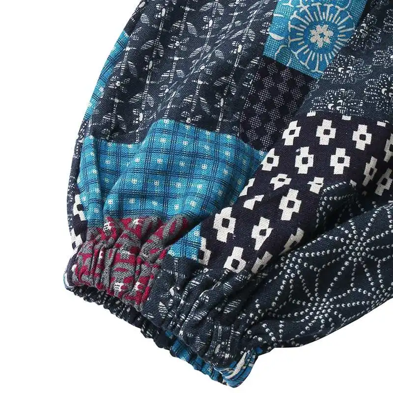 

VONDA Women Summer Haren Rompers Sexy Sleeveless Vintage Printed Long Jumpsuits Plus Size Elegant Playsuits Loose Long Overalls